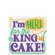Mardi Gras King Cake Paper Beverage Napkins, 5in, 40ct