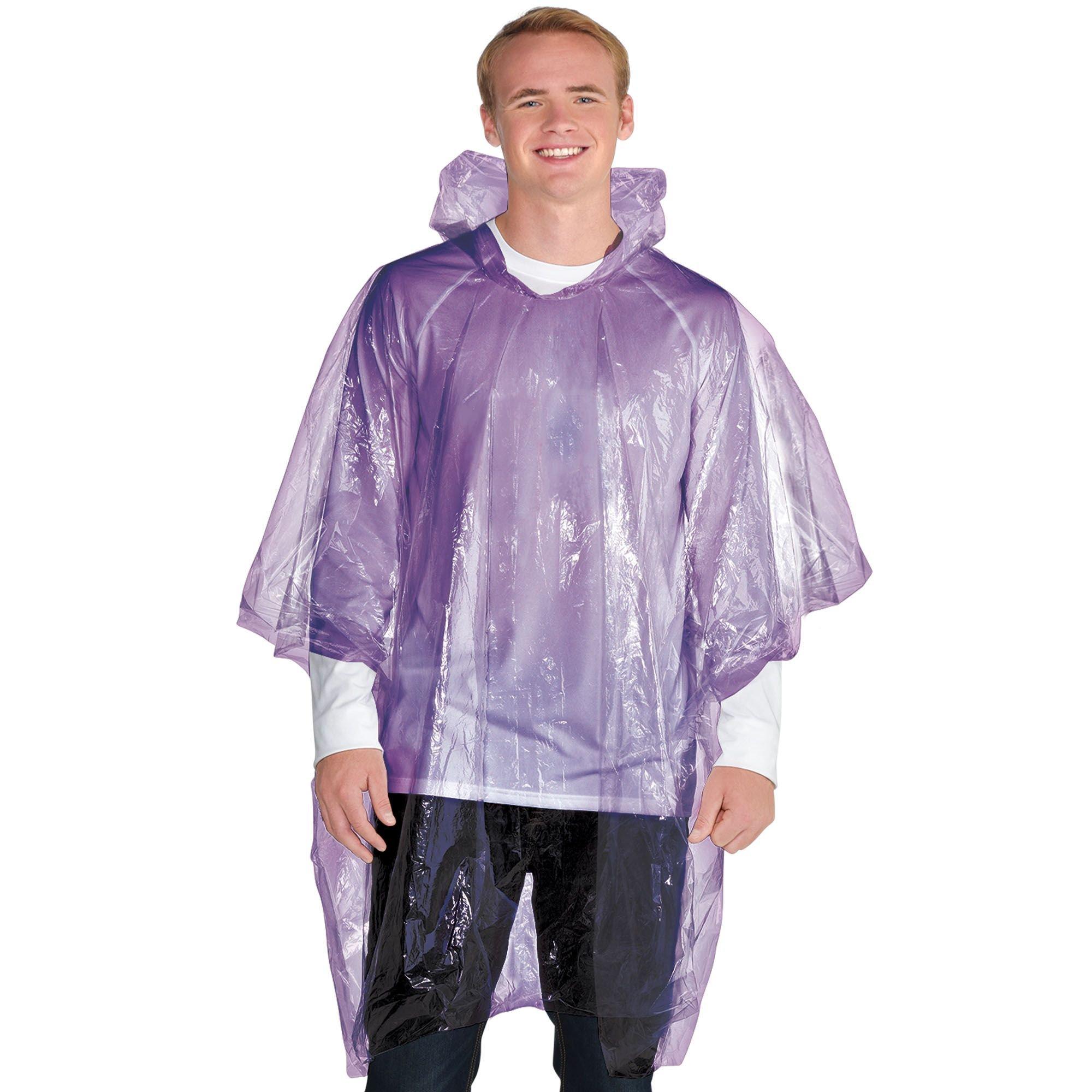 Summen skøjte gardin Adult Purple Rain Poncho - Mardi Gras | Party City