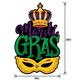 Mardi Gras Icons Corrugated Plastic Yard Signs, 15in x 24in, 3ct