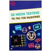 Neon Texting Tic-Tac-Toe Valentine's Day Exchange Cards, 32ct
