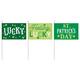 St. Patrick's Day Fabric & Plastic Flags, 9in x 14.5in, 3ct
