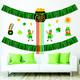 St. Patrick's Day Leprechaun Cardstock & Foil Wall Decorating Kit, 15pc