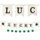 Lucky St. Patrick's Day Fabric & Twine Banners, 2ct