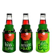 St. Patrick's Day Neoprene Bottle Coozies, 4in, 3ct