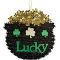 Glitter Tinsel Lucky Pot of Gold, 11.2in x 10.4in