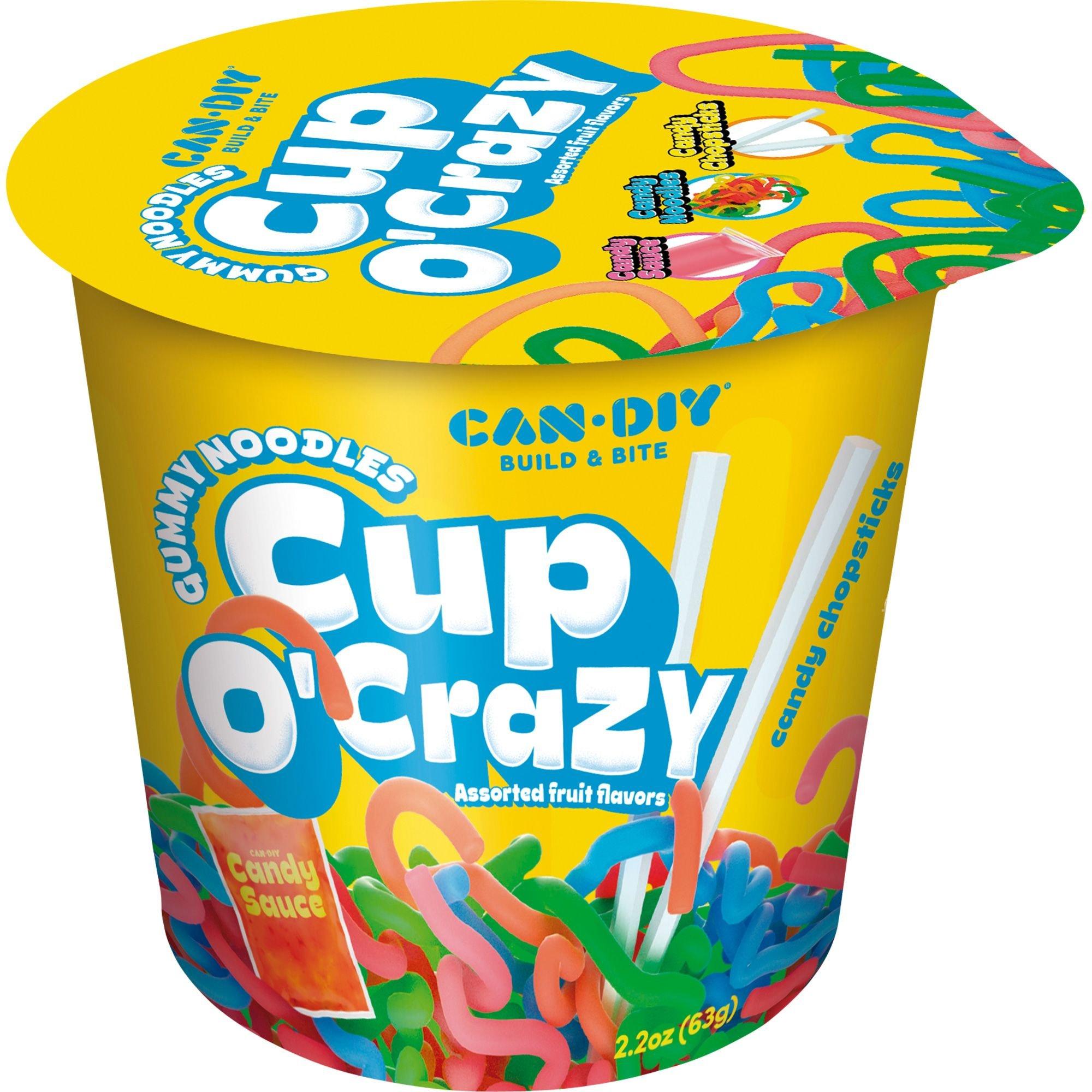 Cup o' Crazy Gummy Noodles with Candy Sauce & Candy Chopsticks, 2.2oz