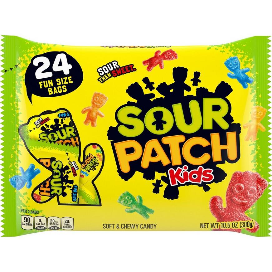 Sour Patch Kids Fun Size Bags, 10.5oz, 24ct