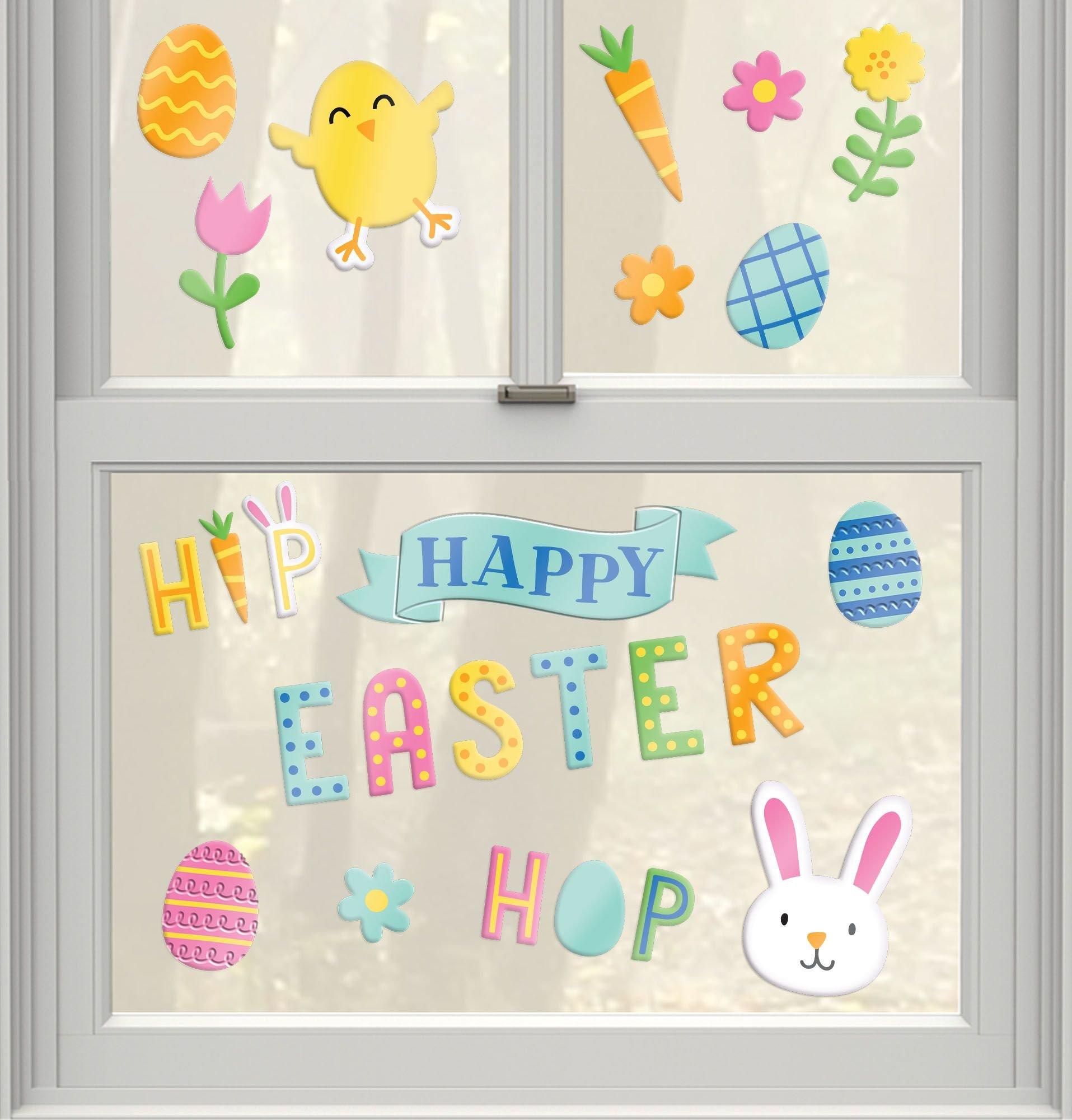 Easter Vinyl Gel Cling Decals, 15ct | Party City