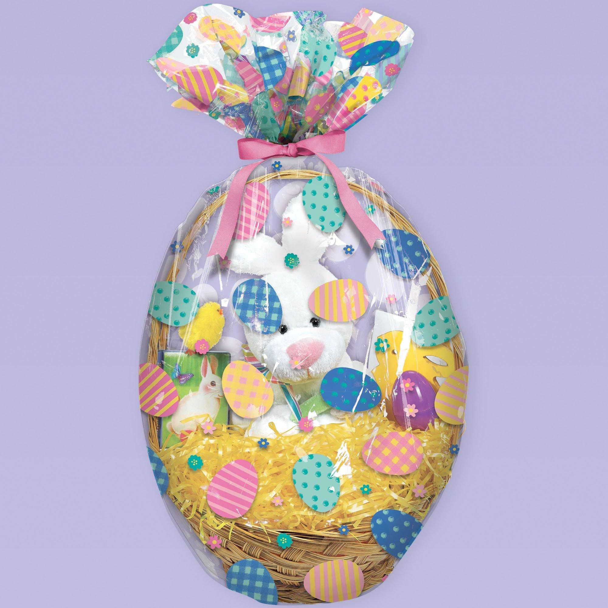 Easter Egg Cello Basket Bags, 24in x 25in, 2ct Party City