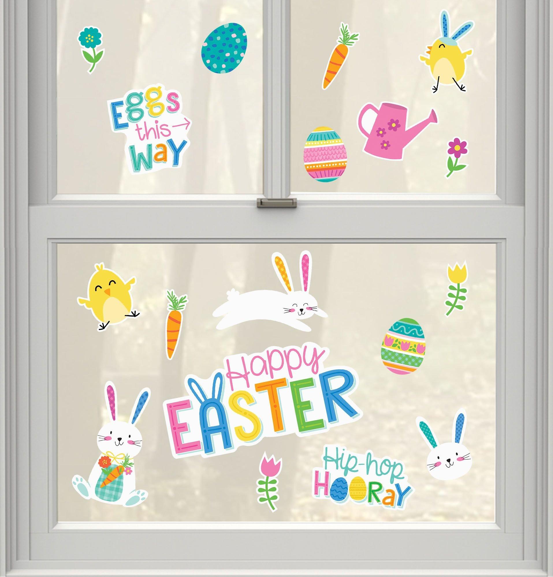Easter Vinyl Cling Decals, 18ct