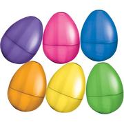 Multicolor Fillable Plastic Easter Eggs, 4in, 6ct