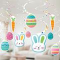 Funny Bunny Easter Cardstock Swirl Decorations, 30ct