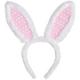 Pink Polka Dot Bunny Ears Fabric & Plastic Headband, 5in x 11in
