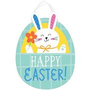 Funny Bunny Easter Egg Fiberboard Sign, 7.8in x 10.2in