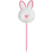 Bunny Ears Puffy-Topped Fabric & Plastic Pen, 2.5in x 10in