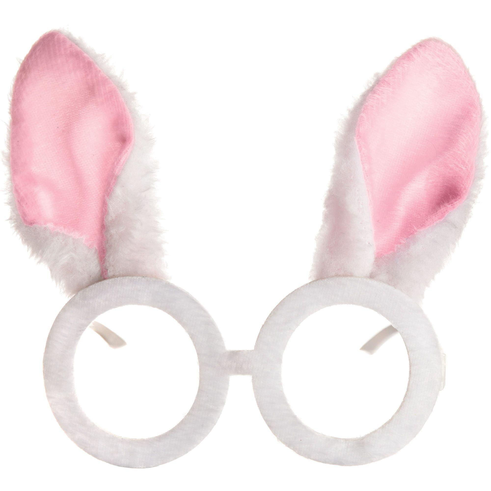 Bunny Ears Plush Glasses, 5.3in x 5.9in