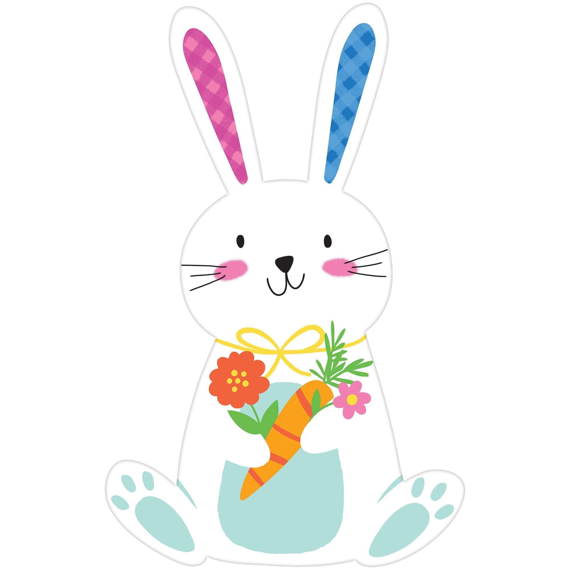 Easter Bunny & Carrot Cardstock Cutout, 7in x 11in | Party City