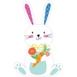 Easter Bunny & Carrot Cardstock Cutout, 7in x 11in