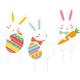 Easter Bunny Plastic & Metal Yard Signs, 16in x 25in, 3ct