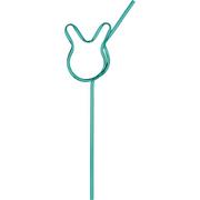 Bunny Head Shaped Krazy Straws order includes 4 different color straws 9 3/4" 