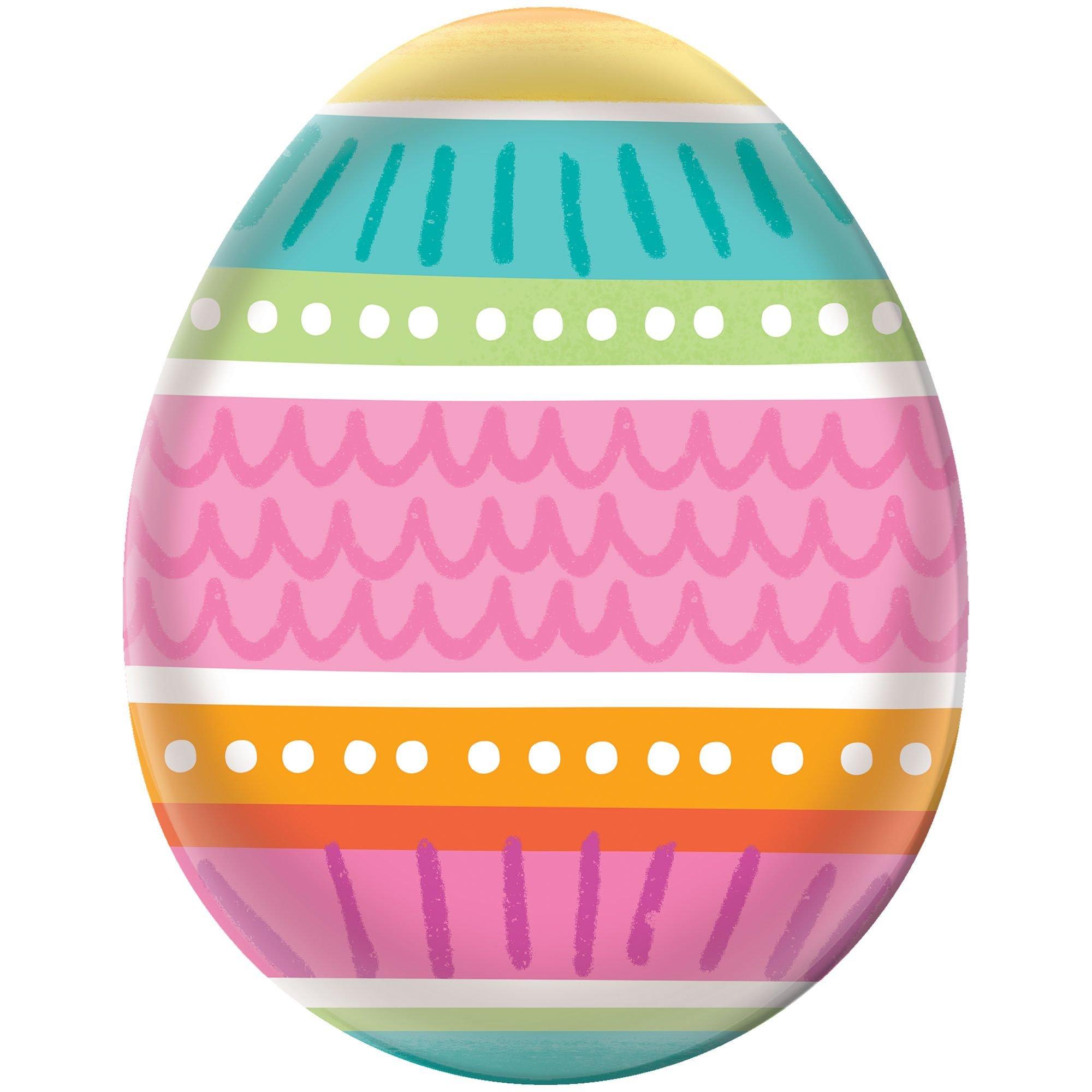 Egg-Shaped Easter Melamine Serving Platter, 12.75in x 16.25in | Party City