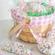 Pink Gingham Wood & Fabric Easter Basket, 9.25in x 14in