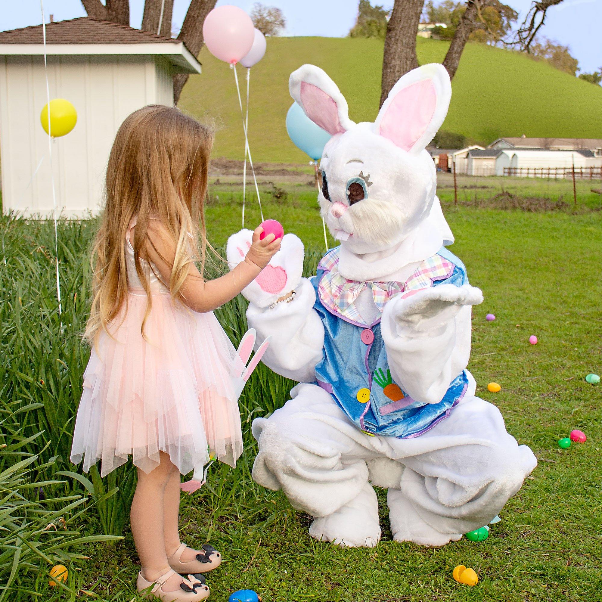 a person dressed as an easter bunny