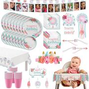 Free Spirit Boho 1st Birthday Party Kit for 32 Guests