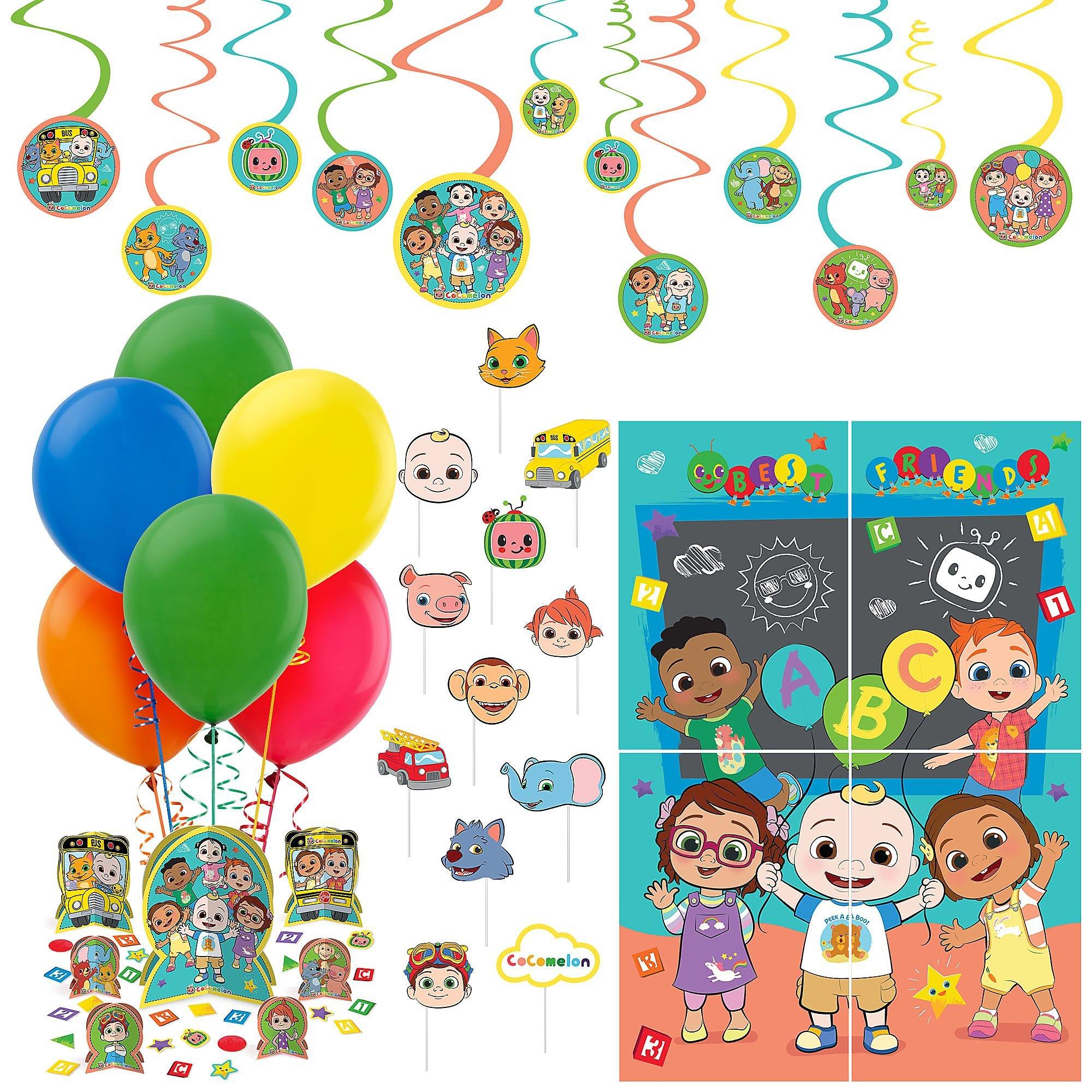 Globo Kit Cocomelon Bebe 5pz Fiesta Cumpleaños Jumbo Decora