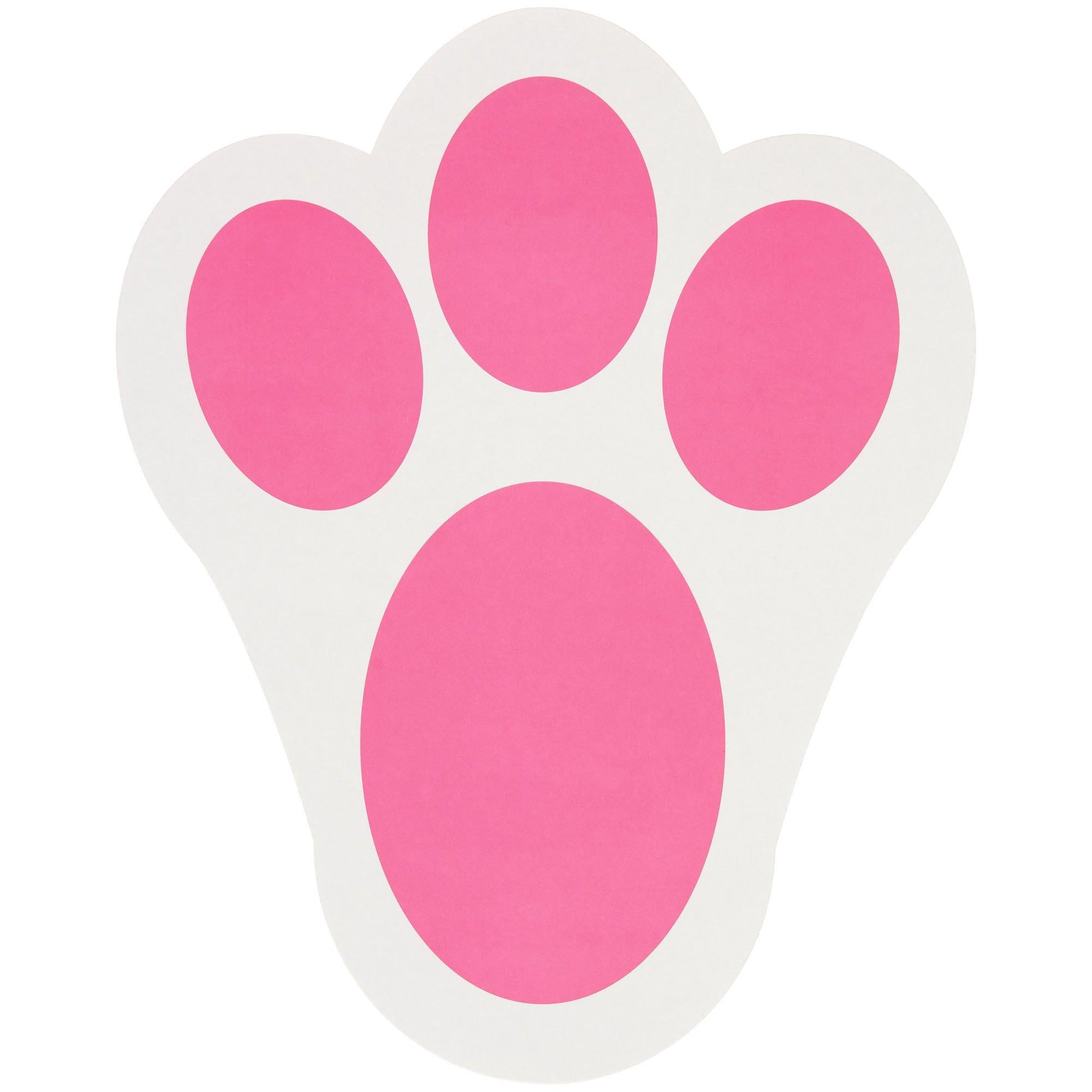 Jumbo Bunny Footprint Vinyl Cling Decals, 7.6in x 9.5in, 6ct | Party City