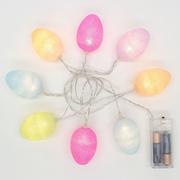 Glitter Easter Eggs Plastic LED String Lights, 3.5ft