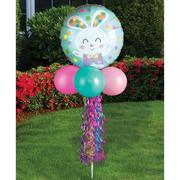 Air-Filled Easter Bunny Foil & Latex Balloon Yard Sign, 62in