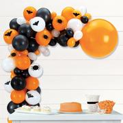 DIY Black & Orange Boo Halloween Balloon Backdrop Kit, 3pc