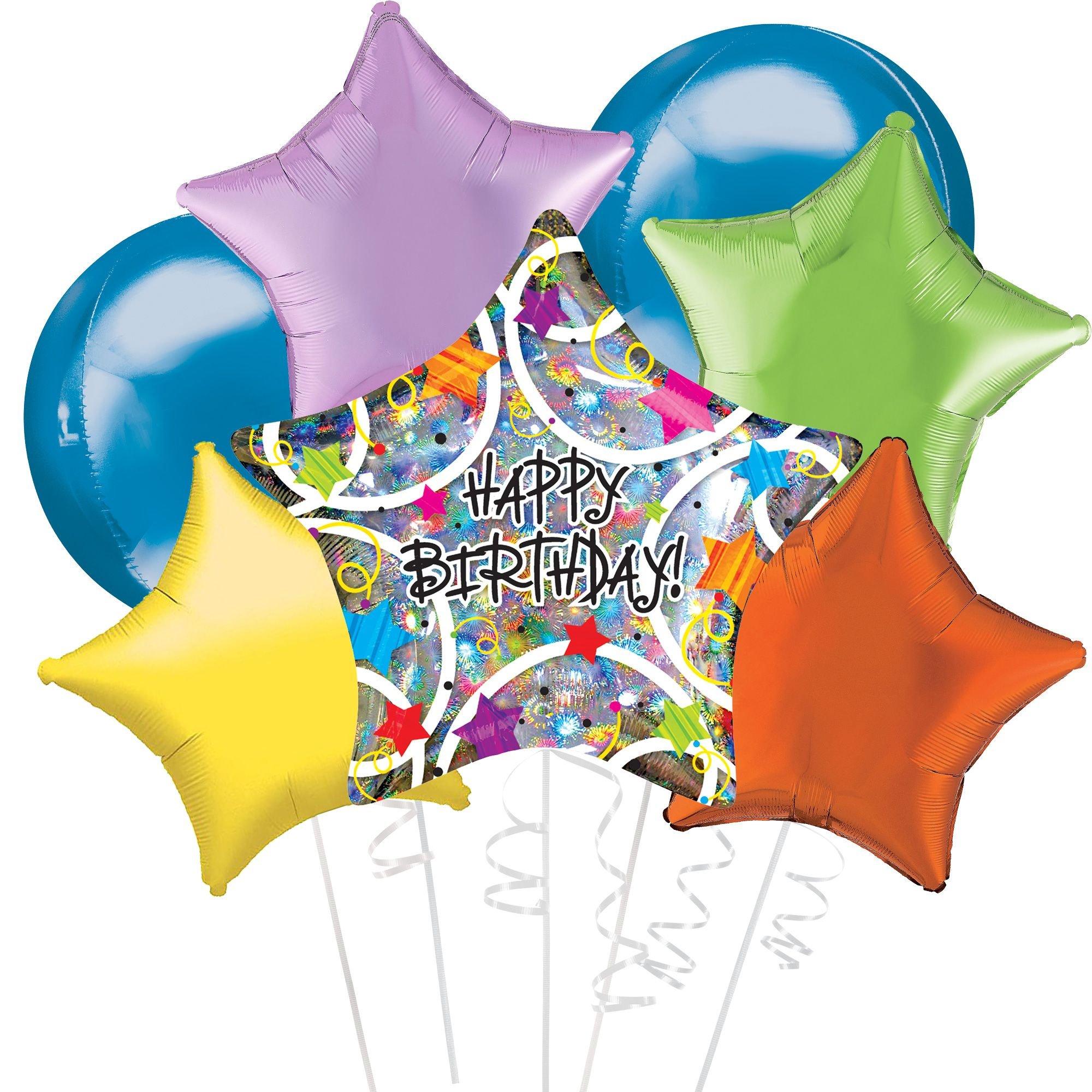 Happy Birthday Star Balloon Bouquet 35, Star Balloons, Birthday Balloon,  Birthday Bouquet, Star Bouquet, Space Party Balloons