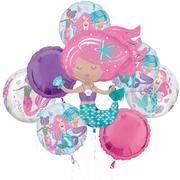 Shimmering Mermaid Foil & Plastic Balloon Bouquet, 8pc