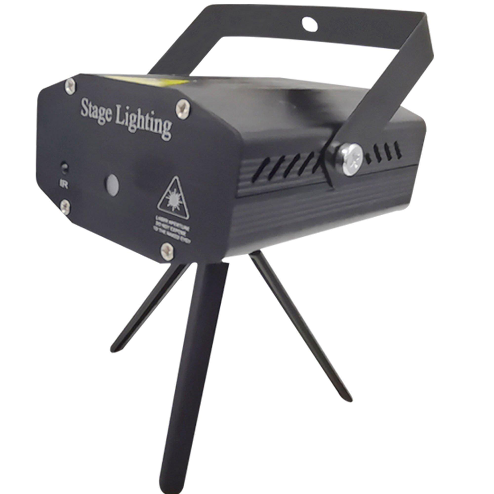 Green & Red Mini Laser Stage Lighting Projector with Remote & Tripod