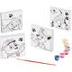 PAW Patrol Color Your Own Canvas Kit, 4pc