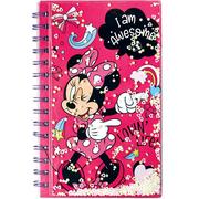 Glitter Minnie Mouse Spiral Notebook, 60 pages