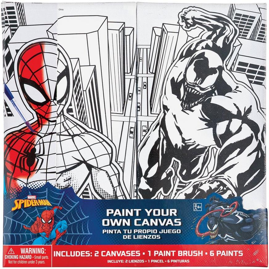 Spider-Man Color Your Own Canvas Kit, 2pc