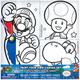 Super Mario Color Your Own Canvas Kit, 3pc