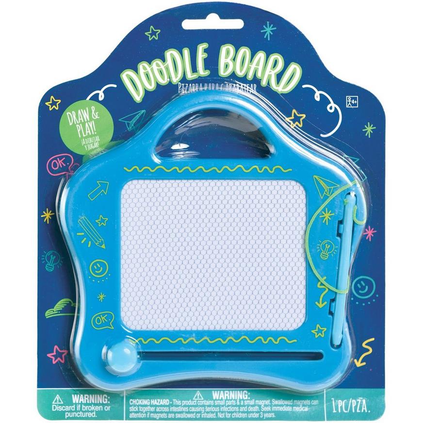 Magnetic Doodle Board, 6.5in x 6.3in - Blue or Pink
