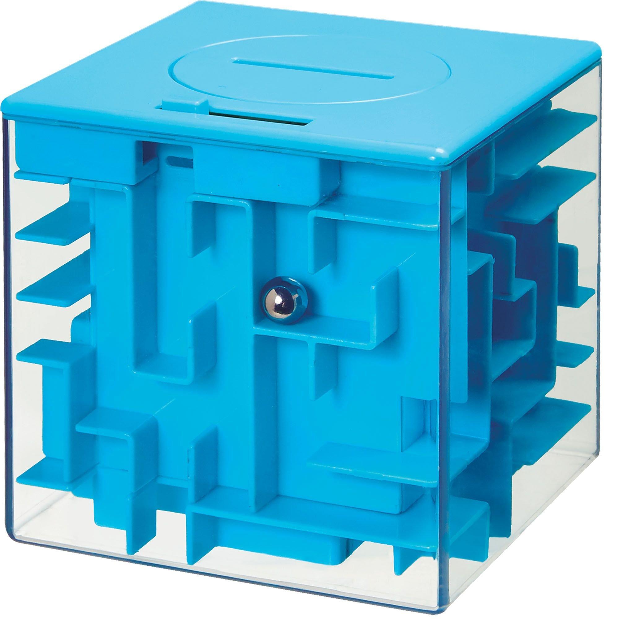 Square Maze Treasure Puzzle Cube, 3.1in