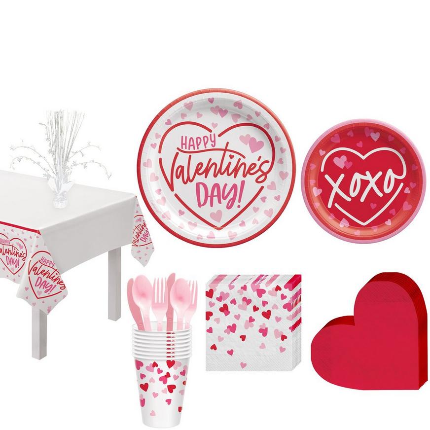 Cross My Heart Valentine's Day Tableware Kit for 8 Guests
