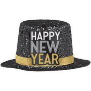 Black, Silver & Gold Happy New Year Party Kit for 4 Guests
