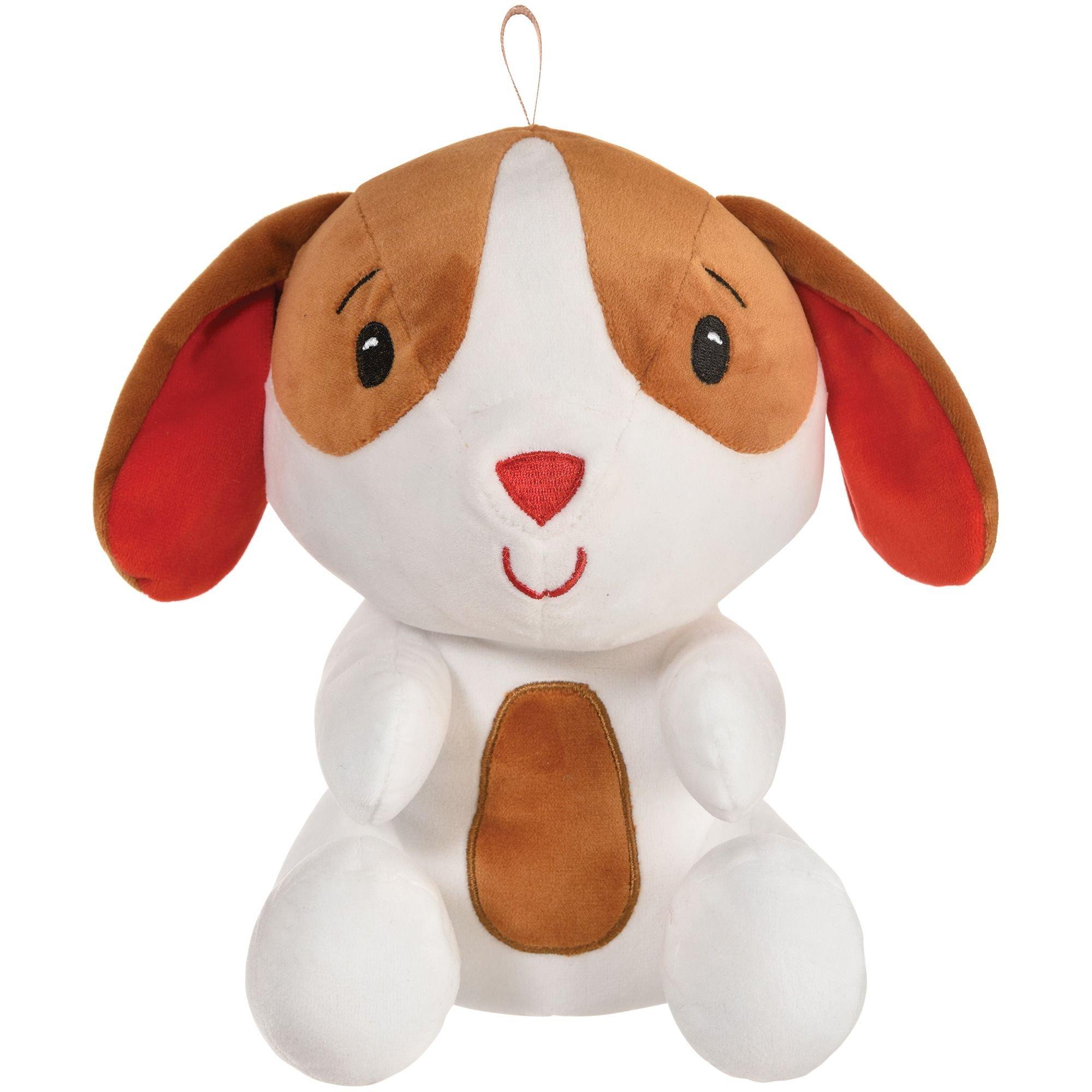 White Brown Plush Puppy Balloon Weight 5.9oz