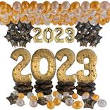 Grand DIY Black, Silver, & Gold New Year's 2022 Balloon Room Decorating Kit, 173pc