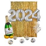 Gold Champagne Celebration New Year's Eve 2023 Balloon Backdrop Kit