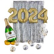 DIY Silver Champagne Celebration New Year's Eve 2023 Balloon Backdrop Kit