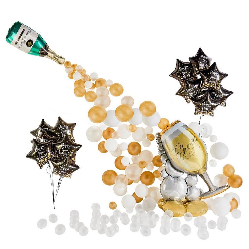Champagne Cheers New Year's Balloon Backdrop Kit