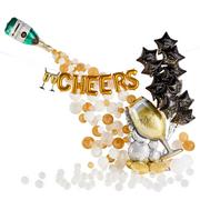 Champagne Cheers New Year's Balloon Backdrop Kit